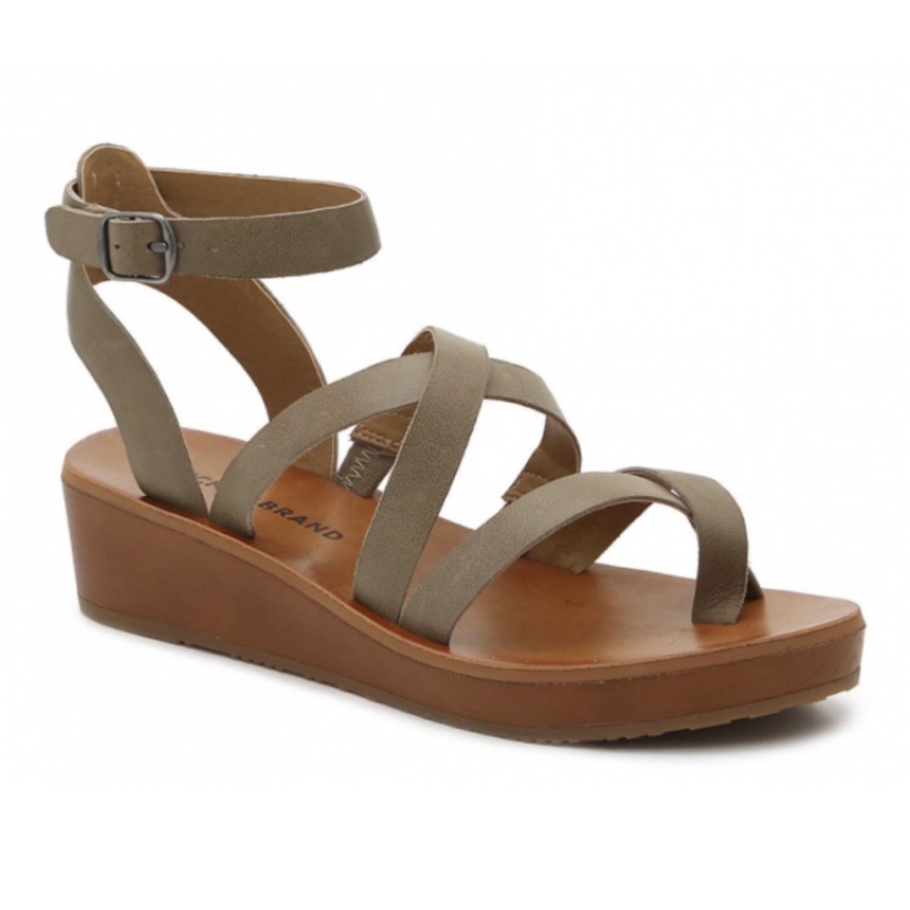 Lucky Brand sandals olive green leather 10